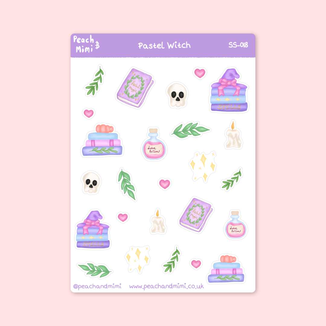 Pastel Witch Sticker Sheet