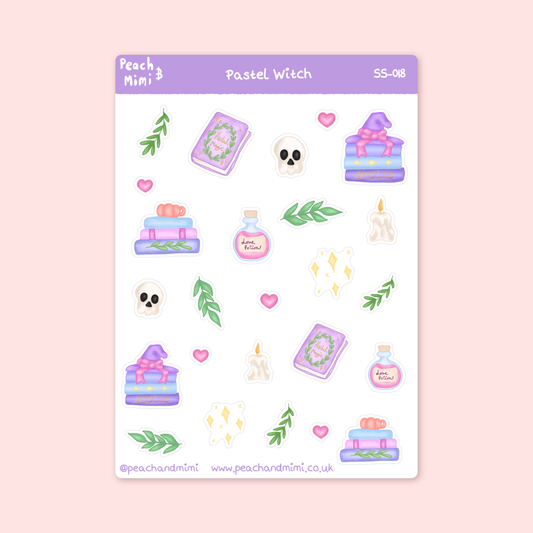 Pastel Witch Sticker Sheet