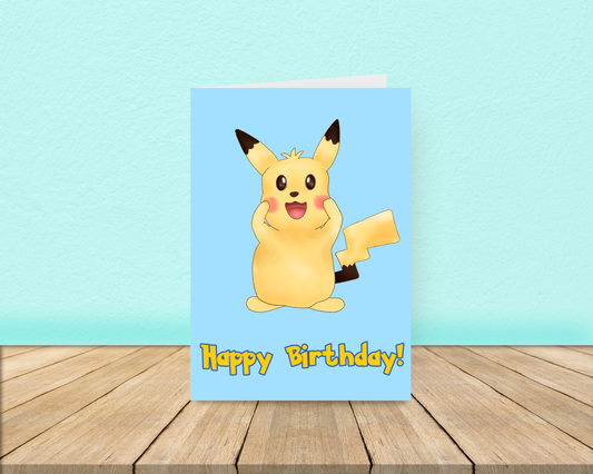Pikachu Birthday Card