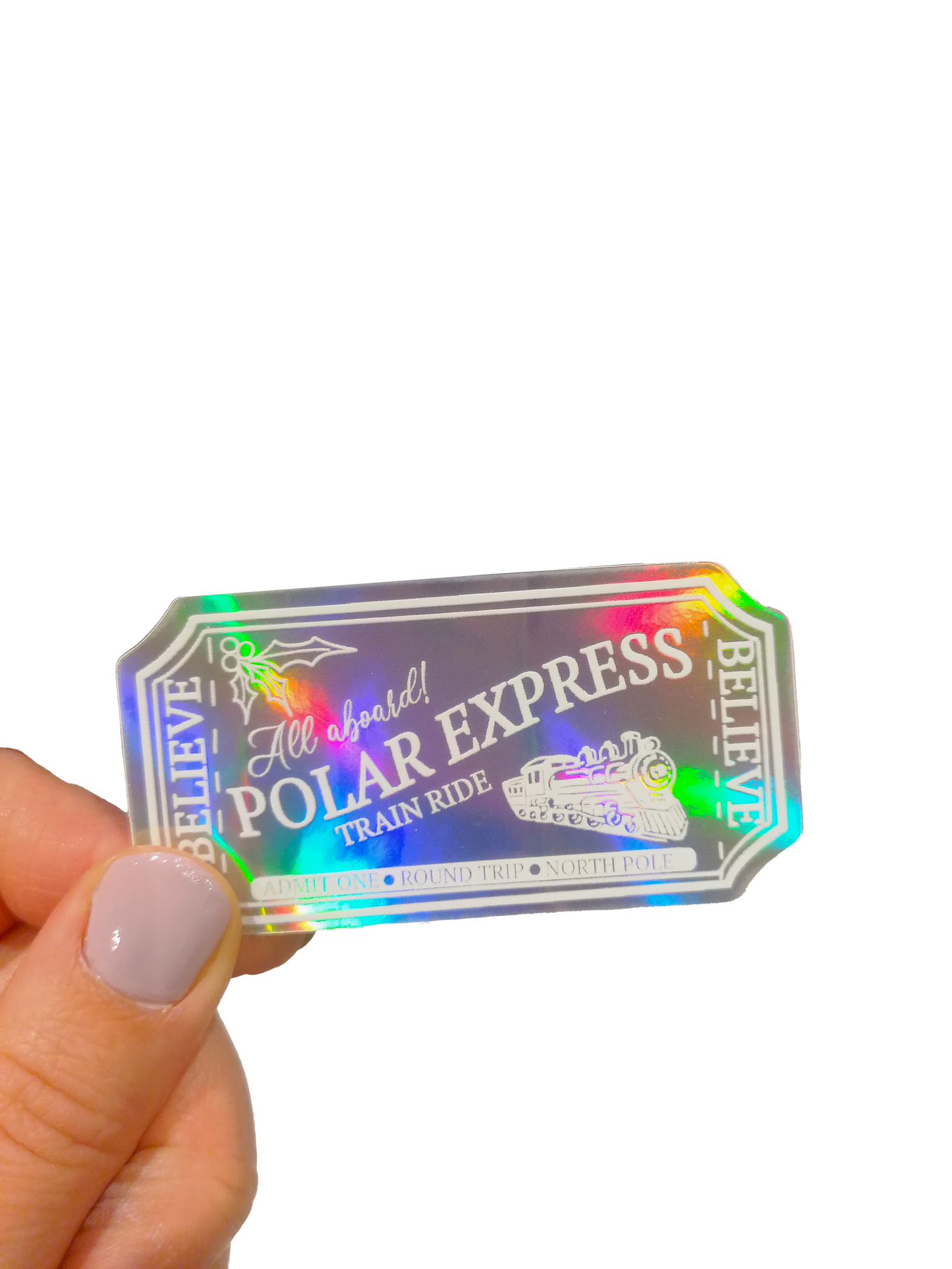 Polar Express Holographic Sticker