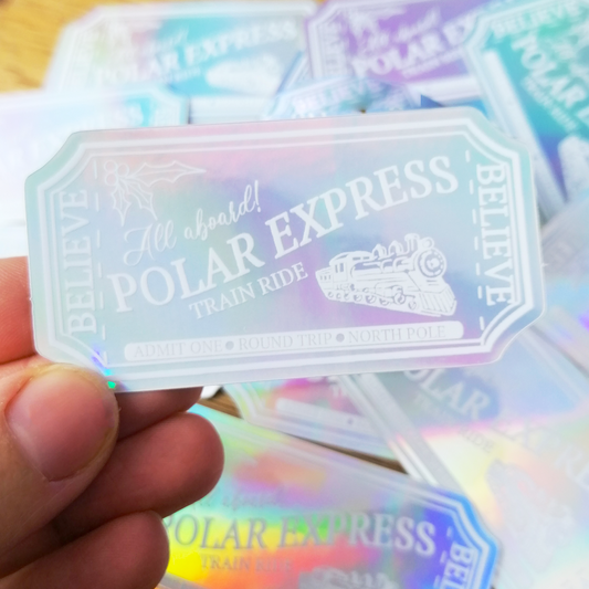 Polar Express Holographic Sticker