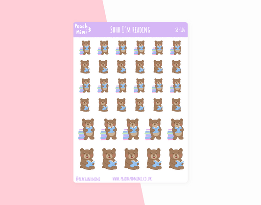 Shh I'm reading Planner Stickers