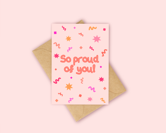 So proud of you Sunset Confetti Card