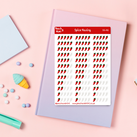 Spice Rating Sticker Sheet
