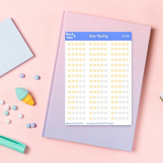 Star Rating Sticker Sheet