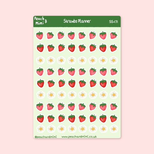 Strawbs Planner Sticker Sheet