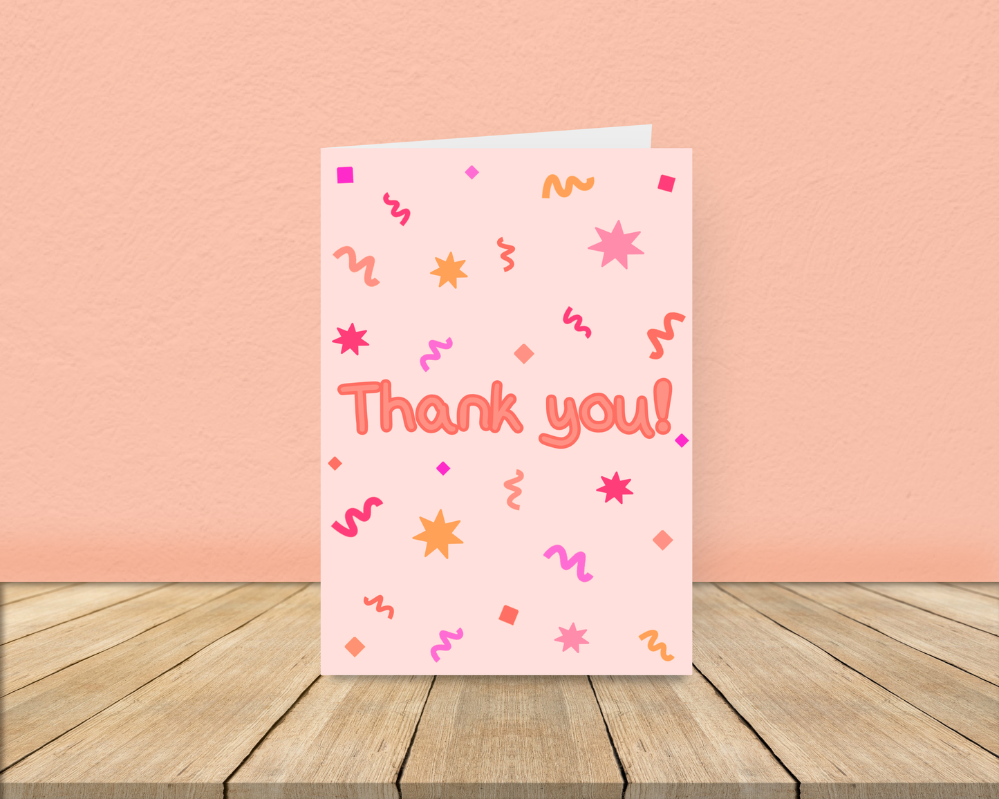 Thank you! - Sunset Confetti Card