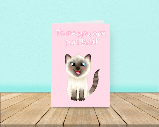 To me you are Purrfect  Card