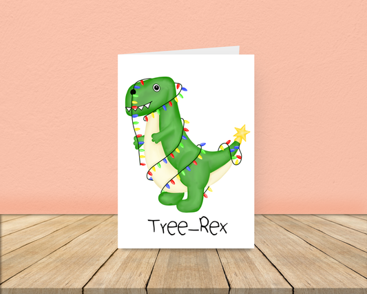 Tree-Rex Christmas Card