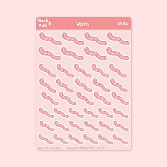 Worms Sticker Sheet