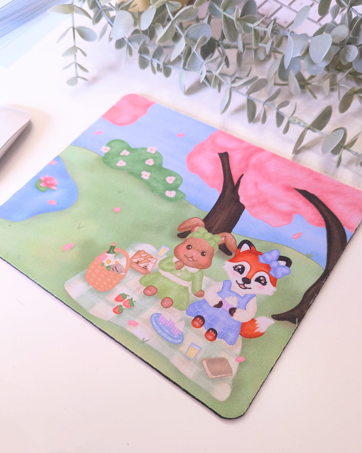 Pear Mouse Mat Spring Picnic Mouse Mat – Peach and Mimi